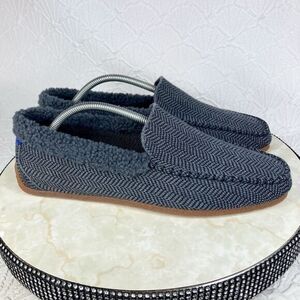 Rothy’s Shoes Mens Size 11 Gray The Merino Wool Sherpa Slipper Comfort Loafers